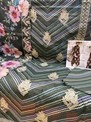 Swizz Lawn Embroidered & Lace Work 3-Piece Set1